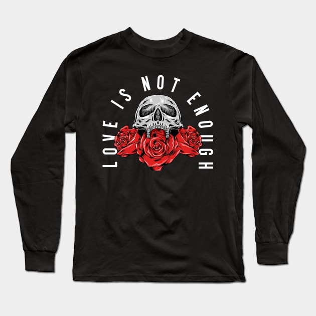 Rose skull Long Sleeve T-Shirt by Darts design studio